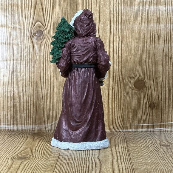 Vintage Santa Clause Pecan Resin Wood Christmas Painted Figure With‎ Clown Rare - Picture 3 of 8